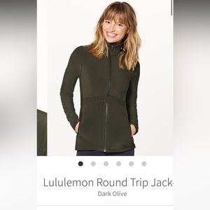 Dark Olive Lululemon Round Trip jacket size 10